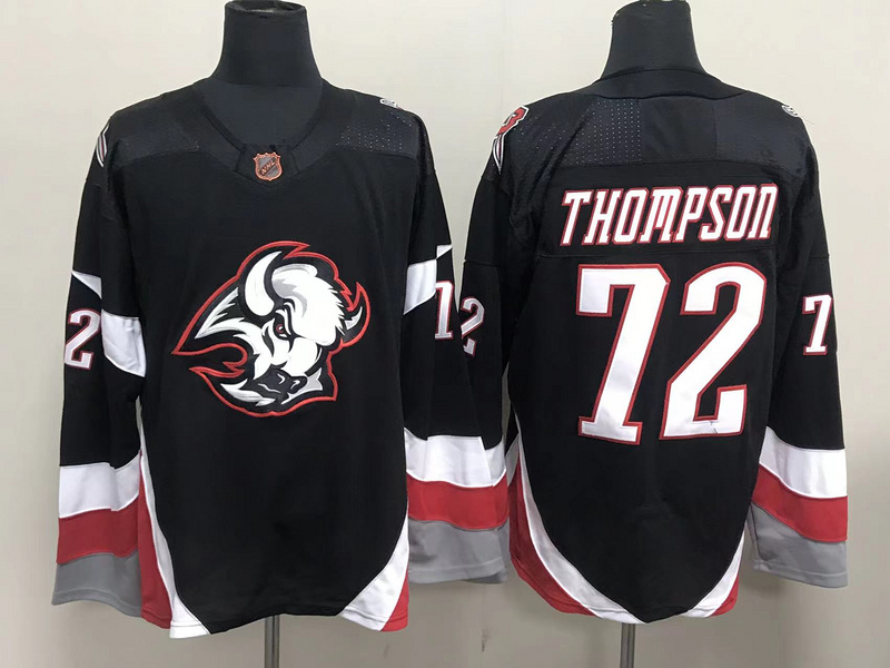 Men's Buffalo Sabres Tage Thompson #72 Black Jersey